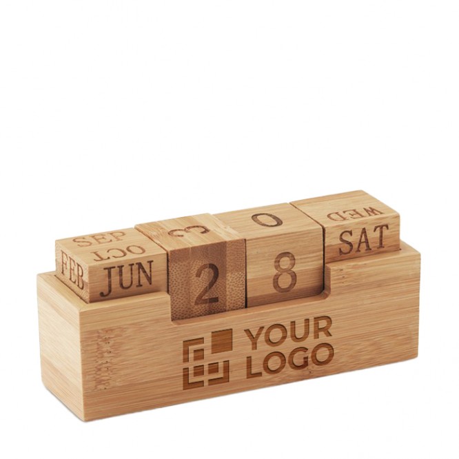 Calendario da tavola di legno