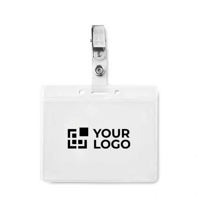 Porta badge promozionale con clip