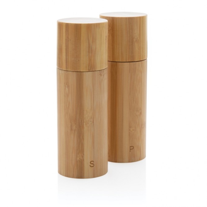 Saliera e pepiera in legno di bambù