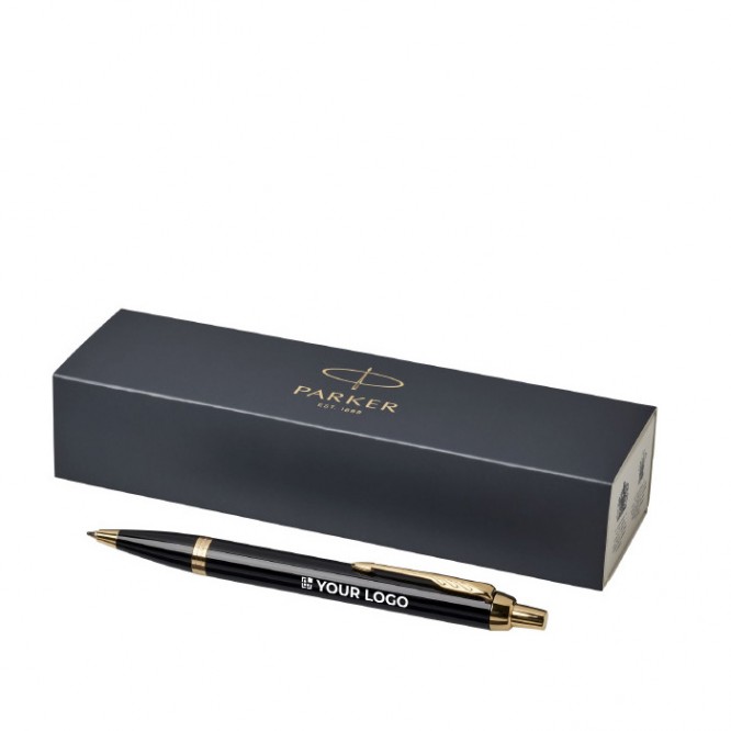 Penna personalizzata con ddettagli in oro color nero