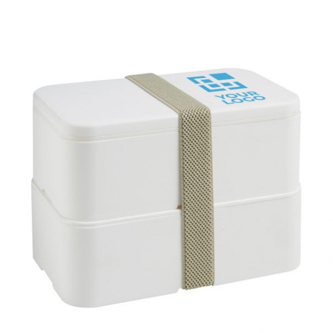 Lunch box personalizzabili con due scomparti color grigio