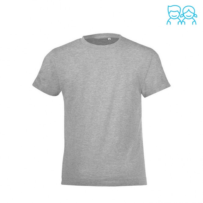 T shirt con stampa personalizzata colore grigio jeansato
