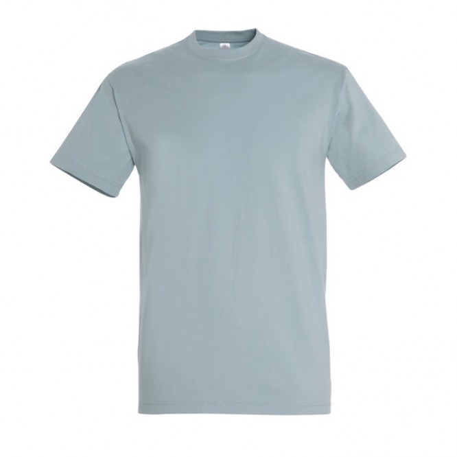 Colorate t shirt pubblicitarie con logo colore blu grigiastro
