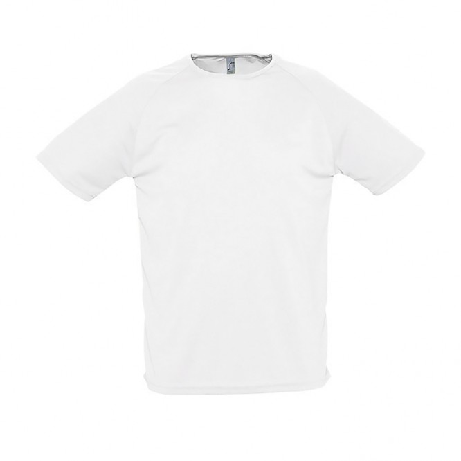 Magliette sportive personalizzate in poliestere colore bianco