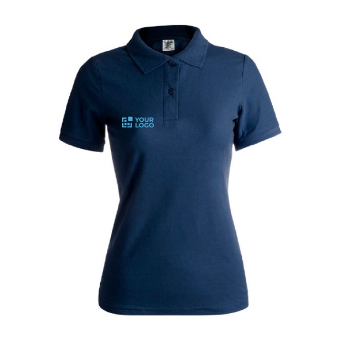 T shirt da donna con logo colore blu mare