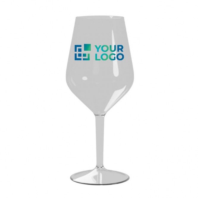 Bicchieri da vino con logo aziendale colore transparente per ristoranti stock finito