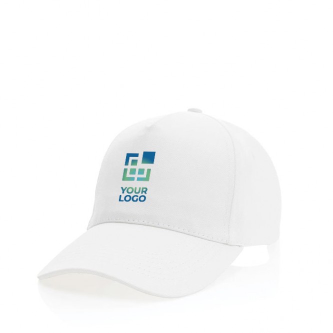 Cappello promozionale in cotone riciclato vista area di stampa