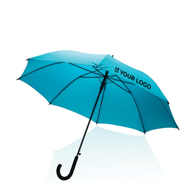 Ecologici ombrelli personalizzati con logo vista area di stampa