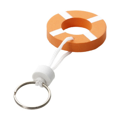 Gadget portachiavi a forma di galleggiante color arancione