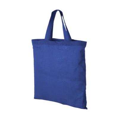 Shopper in cotone 100 g/m² con manici corti color azul reale