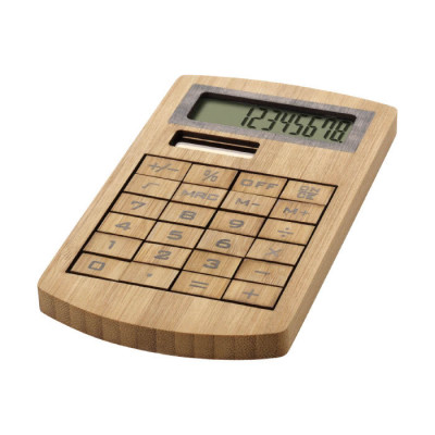 Calcolatrice personalizzata in legno color legno
