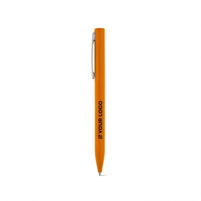 Penna aziendale dal design attraente color arancione vista area di stampa