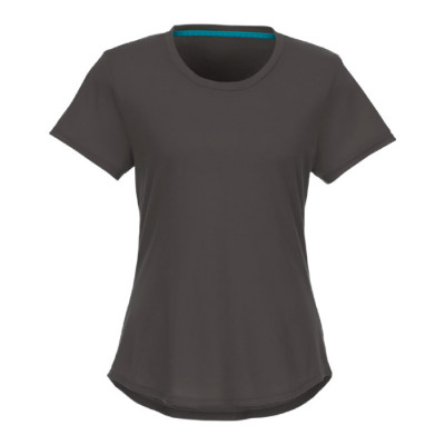 T-shirt con logo da donna colore grigio scuro