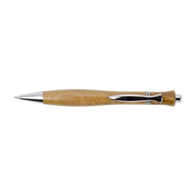 Penna in legno con dettagli in metallo color marrone prima vista