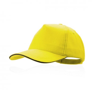 Cappellini con logo personalizzato colore giallo