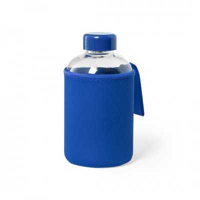 Bottiglietta in vetro con logo colore blu