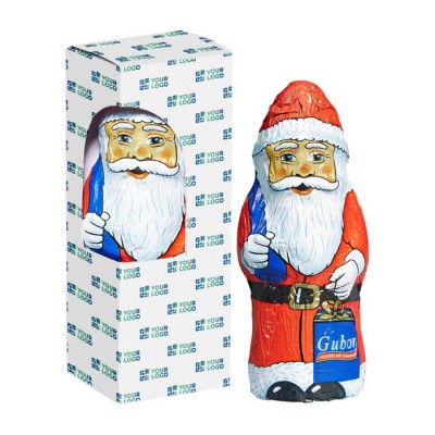 Babbo Natale di cioccolata in scatola personalizzabile