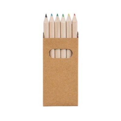 Scatola con 6 matite colorate personalizzabili