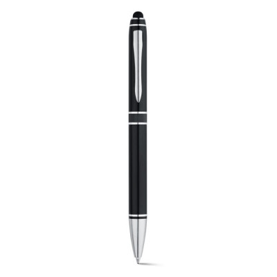 Distinta penna aziendale con gommino touch color nero