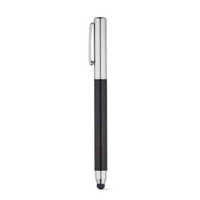 Penna in fibra di carbonio con punta touch color nero