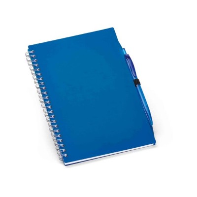 Blocn notes con spirale e copertina semi rigida color blu