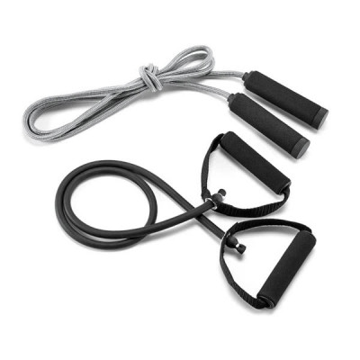 Kit per fare esercizi con corda ed elastico