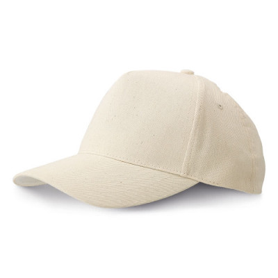 Cappello con visiera 100% cotone color avorio