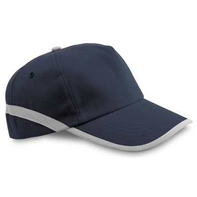 Cappelli con elementi riflettenti colore blu