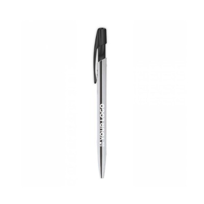 Brillante biro con logo aziendale vista area di stampa