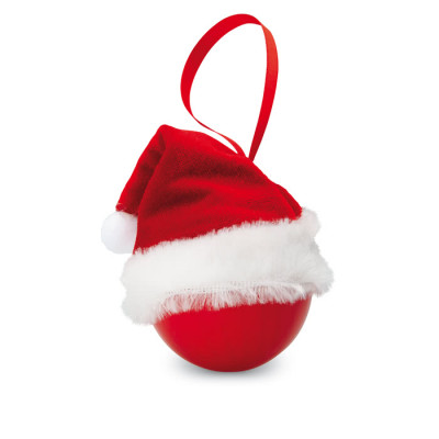 Pallina di Natale personalizzata con cappello color rosso