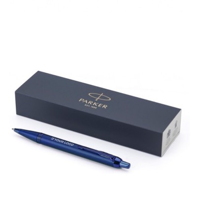 Penna metallica con rivestimento in PVD ed inchiostro blu Parker