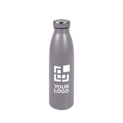 Bottiglia termica con logo color grigio