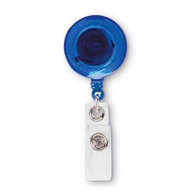 Clip porta badge per fiere colore azzurro