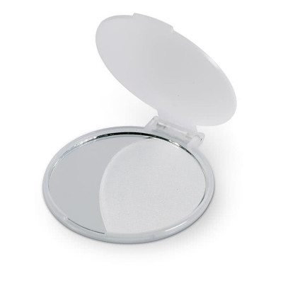 Specchio tascabile pubblicitario economico colore bianco