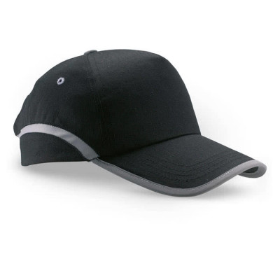 Cappellino con bordino da pubblicità colore nero