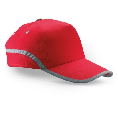 Cappellino con bordino da pubblicità colore rosso