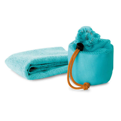 Asciugamano sportivo per merchandising colore azzurro