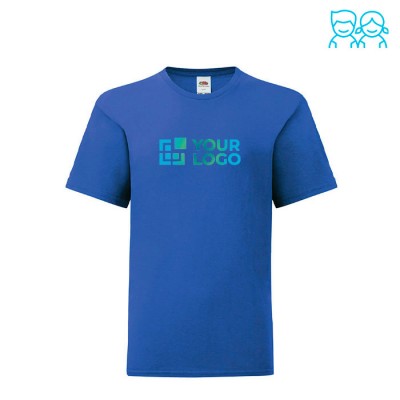 T shirt bimbo personalizzate in cotone 140g/m² colore blu prima vista