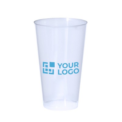 Bicchiere riutilizzabile in plastica dura traslucida da 450 ml