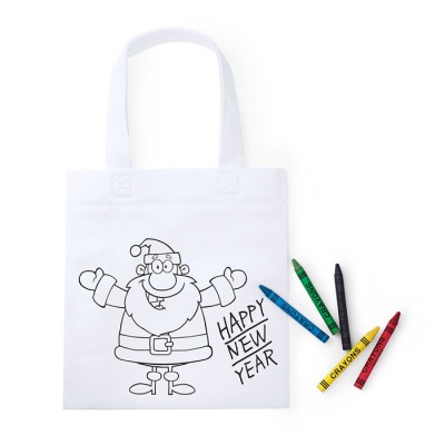 Shopper per bambini con disegno prestampato vista area di stampa