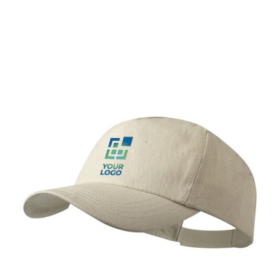 Cappellini in cotone organico vista area di stampa