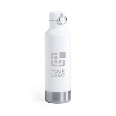 Bottiglie d'acqua personalizzate con logo color bianco