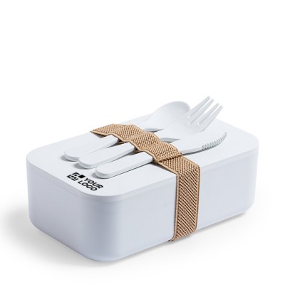 Lunch box personalizzabili in PLA color bianco