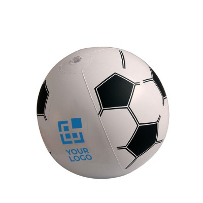Pallone gonfiabile in stile calcio vista area di stampa