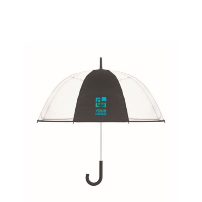 Ombrello trasparente 23''con 1 pannello in poliestere personalizzabile