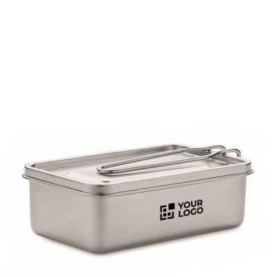 Lunch box in acciaio inox con manico estraibile da 750ml
