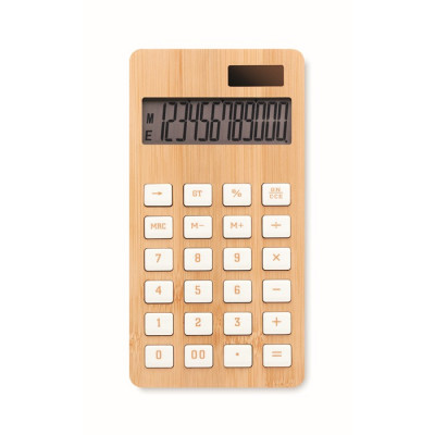 Calcolatrici a carica solare personalizzate color legno
