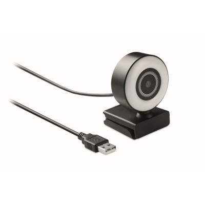 Webcam con microfono e luce