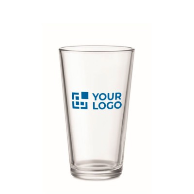 Bicchiere di vetro con logo