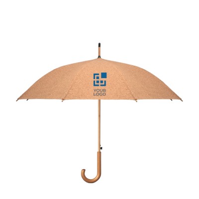 Gadget ombrelli in sughero vista area di stampa